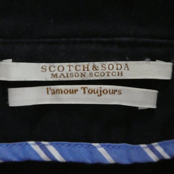 Scotch & Soda L'amour Toujours Blue Pleated Paperbag Waist Trousers Pants - Picture 3 of 5
